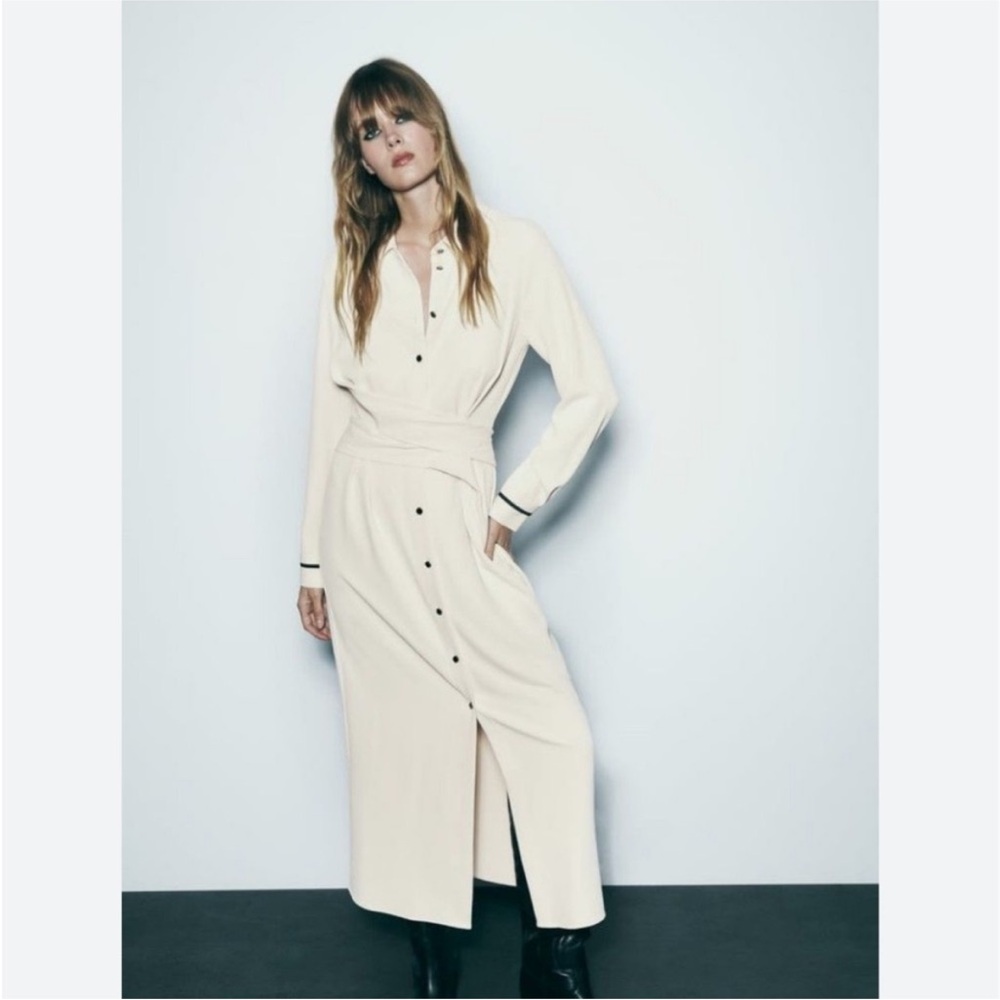 Zara Belted Knit Shirt Dress – NWT